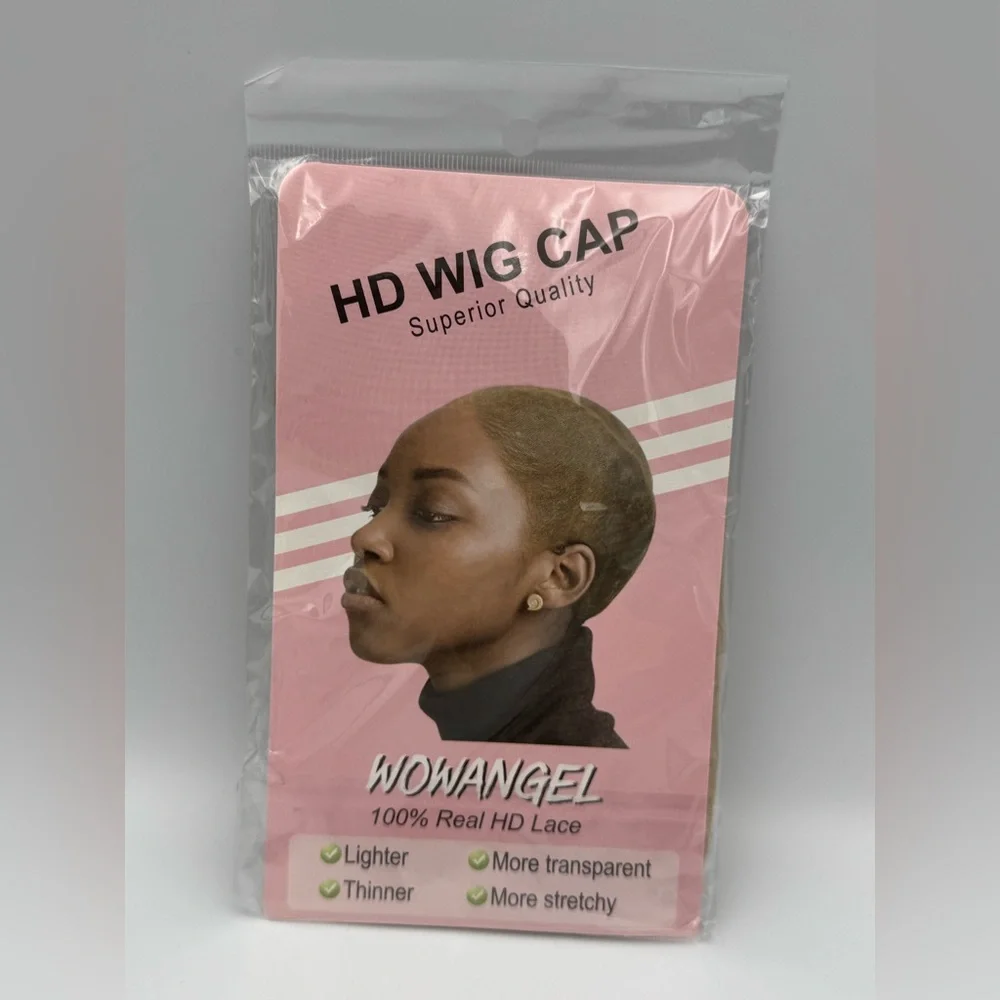 WOWANGEL HD‎ Wig Cap 2pc + Wig Grip Band + Edge Brush Comb Bundle